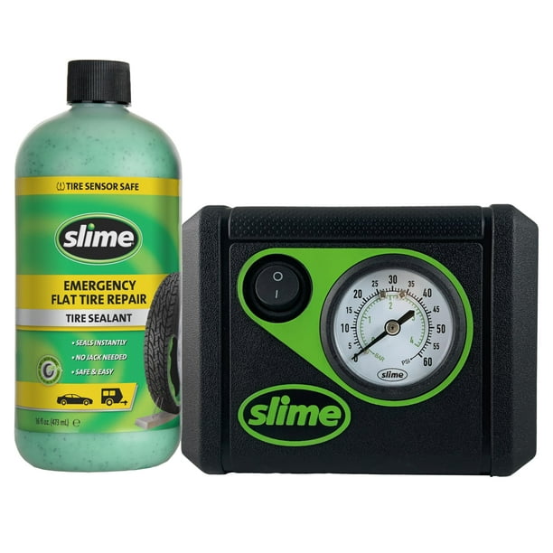 Kit de emergencia Slime 50107 de reparación de neumáticos pinchados para neumáticos de automóviles