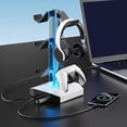 thumbnail image 2 of Lerpwige Multifunction Gaming Accessory Holder For 4 Controllers And 1 headsets Charging Ports, 2 of 10