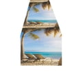 thumbnail image 2 of BSDHOME Transats en Coton de Plage Tropical Table Runner 14x72 Pouces, 2 of 4