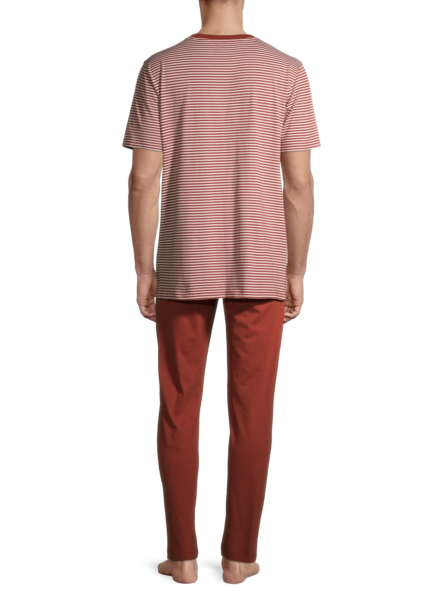 Hanes Men's Soft Pajama Short Sleeve Top and Pants Set