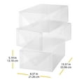 thumbnail image 3 of Whitmor Clear Vue Men's Shoe Box - Set of 3 - Clear PVC, 3 of 7