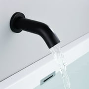 Wall Mount Bathtub Faucet with Hand Shower, 3 Handle Tub Shower Faucet Matte Black