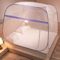 thumbnail image 4 of Mosquiteras plegables de verano, sin instalación, tienda de campaña yurta mongola con cremallera inferior, tienda de redes de malla de alambre de acero integrada, 4 of 5