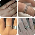 thumbnail image 3 of SFTING Wedding Band 925 Sterling Silver Stackable Eternity Rings for Women Silver Size 8, 3 of 9