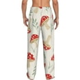 thumbnail image 3 of Goofa Cartoon Flat Mushrooms Printed Soft Pajama Pants for Men, Wide Leg Comfy Casual Lounge Yoga Pants-Small, 3 of 9