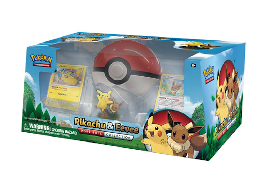Pokemon Pikachu & Eevee Figure Plus Poke Ball Card Holder NEW! NO BOX 