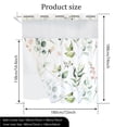 thumbnail image 2 of Dznils Cortina Shower de Tela Blanca sin Gancho con Forro a Presión, 72 x 74, Estampado Floral Verde, 2 of 11