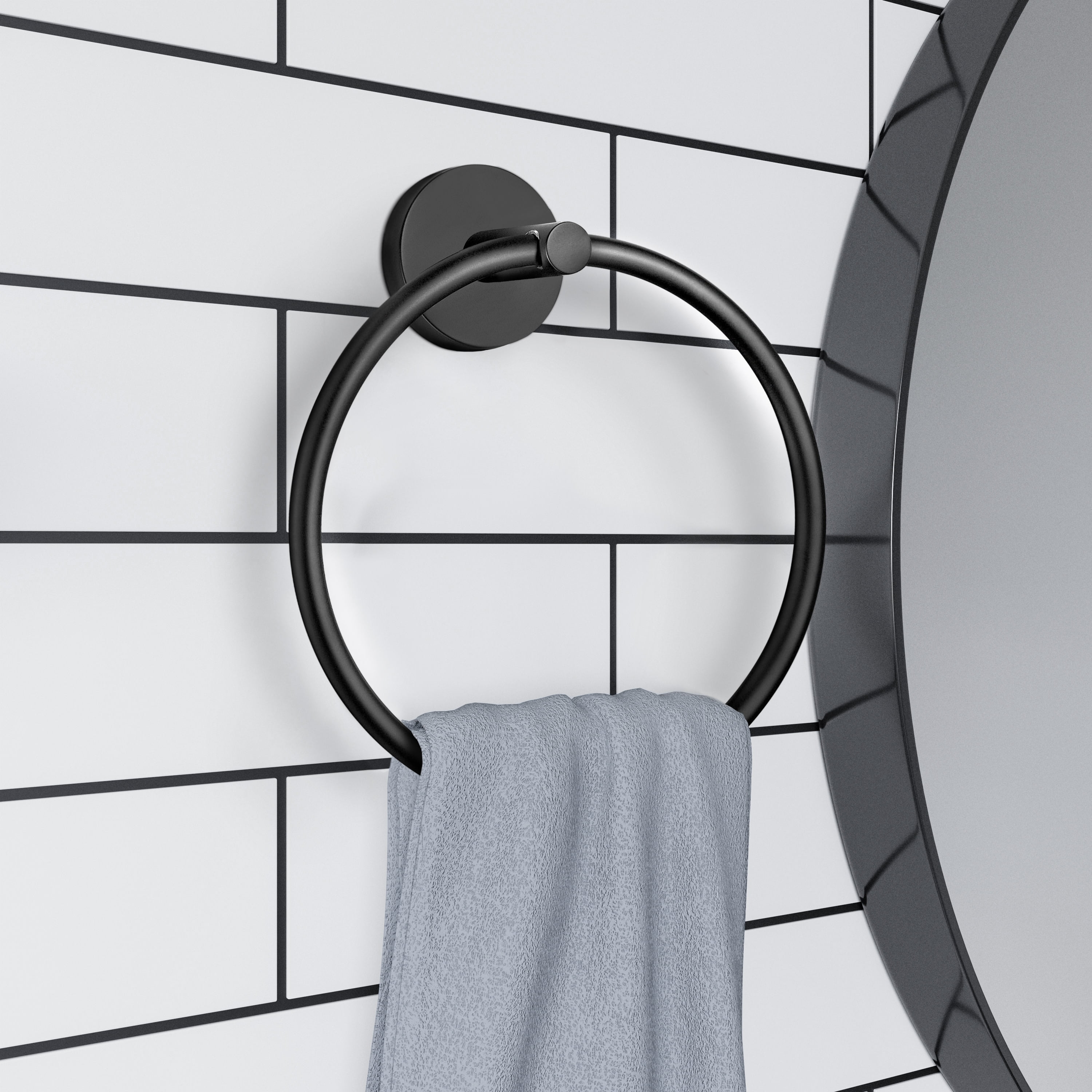 Design House Graz Park Robe Hook for Bathroom, Towel Hook, Coat Hook, Matte  Black, 559310