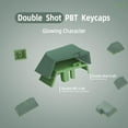 thumbnail image 3 of PBT Keycaps, 117 Keys Double Shot Keycaps Set US Layout (ANSI) OEM Profile for TKL 61 64 68 75 87 96 104 108 GMMK Cherry MX Gateron Kailh Switches Mechanical Keyboard-Green, 3 of 7