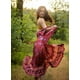 thumbnail image 5 of Vestido largo bohemio con estampado floral, cuello en V, manga corta, abertura para fiesta en la playa para mujer, 5 of 8