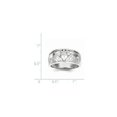 thumbnail image 3 of Real 14kt White Gold Men's Claddagh Band Size: 10; for Adults and Teens; for Women and Men, 3 of 7