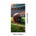 thumbnail image 1 of Football Themed Background Banner with Flaming Football Helmets and Touchdown Text, for Sports Parties Tailgating Events Fan Gatherings Decorations Backdrops, 1 of 4