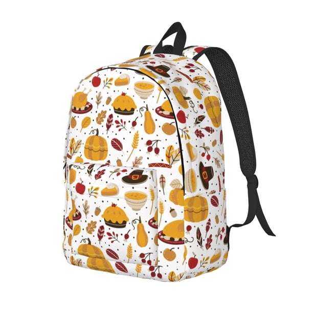 Easygdp Thanksgiving Mochila de Lona Resistente para Laptop, Compatible con Laptops de 15 a 17 pulgadas, Ideal para Escuela, Trabajo y Viajes-Medium
