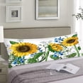 thumbnail image 2 of Sunflowers Body Pillow Cover Spring Flowers Long Pillowcase with Zipper Decorative Florals Cushion Pillow Covers Farmhouse Soft Large Bedding Pillow Cases for Bedroom,Couch,Sofa,20"x54", 2 of 5