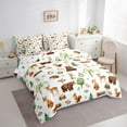 thumbnail image 3 of jejeloiu Safari Bear Deer 7-Piece Bedding Comforter Set,Cute Owl Fox King Bedding Sets,Rustic Farmhouse Cabin Bed Sheets For Girls Boys,Luxury Bedroom Decor Reversible, 3 of 8