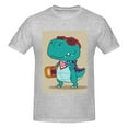 thumbnail image 4 of Bingfone Cool Dino Playing Skateboard Men'S Loose Fit Short-Sleeve Pocket T-Shirt, 4 of 7