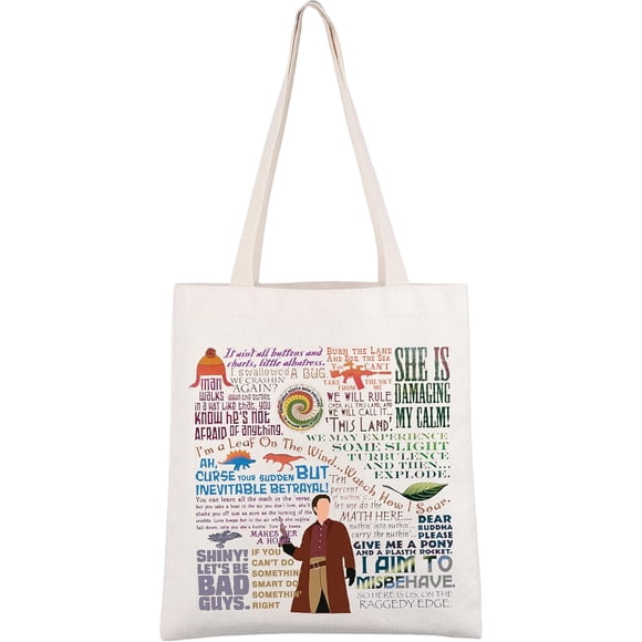 CMNIM Sac Fourre-Tout Inspiré du Film Sapin-Flouche Marchandise Sérénité Je Veux Aimer Citation Série Télévisée Cadeaux pour Amateurs de Science-Fiction Sac à Main