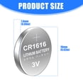 thumbnail image 3 of 10/5PCS CR1616 Coin Cell Batteries User Friendly Stable Power Button for Clocks Watch Gaming Controllers, 3 of 8