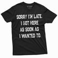 thumbnail image 3 of Funny Saying Text Mens Unisex Womens Tee Shirt Being Late Birthday Gift Tee For Him Her (X-Large Grey), 3 of 6