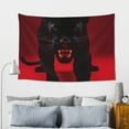 thumbnail image 5 of Easygdp Black Panther Red Background Tapestry Wall Hanging, Wall Tapestries for Bedroom Aesthetic Living Room Office Decor 60x40in, 5 of 8