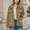 Khaki, variant on SYMOID Women’s Beige Oversized Sherpa Jacket - Warm Soft, Button-Front Pockets, Fall Winter (S-XXL),Size XL