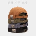 thumbnail image 2 of Mens Docker Cap Brimless Skullcap Sailor Cap Rolled Cuff Retro Beanie Hat, 2 of 10