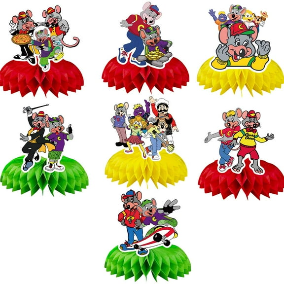 Chuck E Cheese Honeycomb Centerpieces Table Toppers Decorations for Birthday Party Decor Supplies