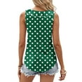 thumbnail image 4 of Posijego Tank Tops for Women Polka Dot Printed Ruffle V Neck Sleeveless Shirts Summer Clothes, 4 of 6