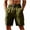 Khaki, variant on Linen Cargo Shorts for Men Multi Pocket Drawstring Elastic Waist Breathable Fast Dry Trunks Summer Beach Vintage Relaxed Fit Pants White XL