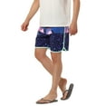 thumbnail image 4 of Lars Amadeus Men's Shorts Swim Shorts Drawstring Waist Summer Board Shorts, 4 of 6
