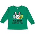 thumbnail image 3 of Inktastic My Nana Loves Me with Bunny and Easter Eggs Boys or Girls Long Sleeve Toddler T-Shirt, 3 of 5