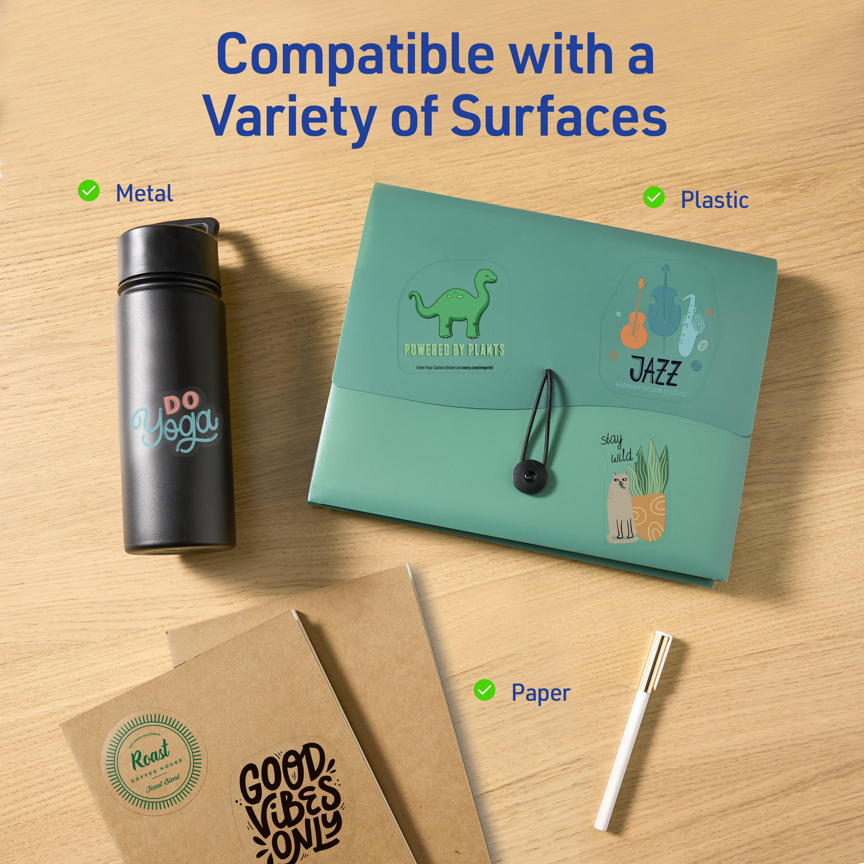 Avery Sticker Paper, 8.5" x 11", Glossy Clear, 7 Sheets (4397)