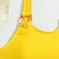 thumbnail image 5 of Homenesgenics Girls' Swimwear Teen Swimsuits Girl's Solid Color Split Bikini High Waist Bathing Suit 8-14 Years Yellow 12Y, 5 of 6