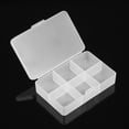 thumbnail image 3 of FlyFlise Matte Plastic Clear Home Rectangle 6 Compartments Medicine Pill, 3 of 8