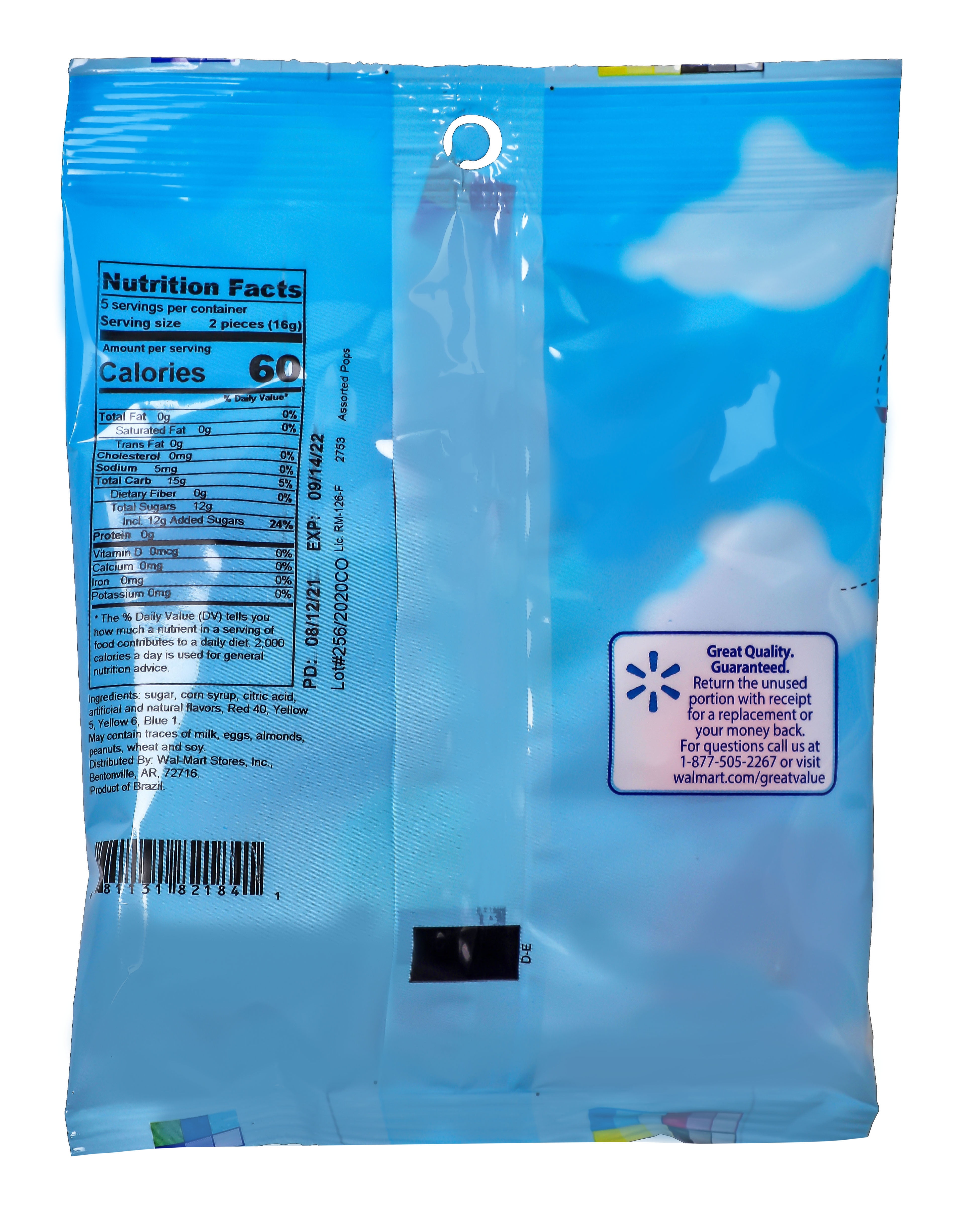Great Value Assorted Pops, 4.5 oz