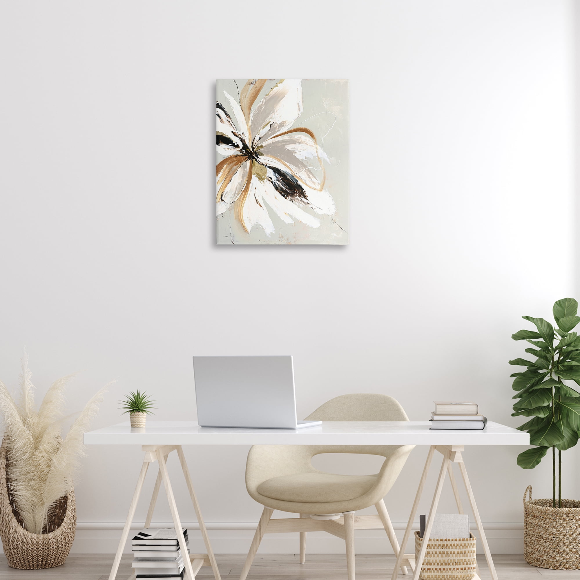 Expressive Cornelia Flower Canvas Wall Art, design by Design Fabrikken