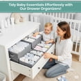 thumbnail image 6 of RFAQK 18 Pack Drawer Organizer Clothes-3 Sizes (L, M, S) Dresser Drawer Organizer-Baby Drawer Organizer for Nursery-Foldable Fabric Drawer Dividers for Underwear, Bedroom, Lingerie, Undies, Bra-Grey, 6 of 6