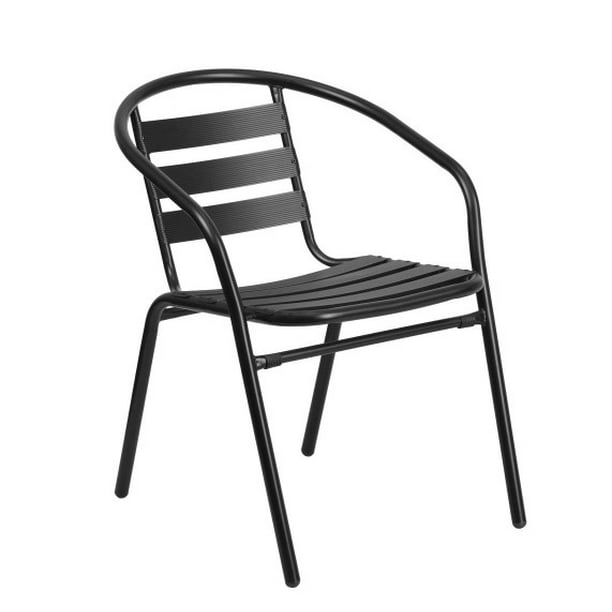 Metal Outdoor Dining Chair In Black, Black Iron Outdoor Dining Chairs