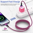 thumbnail image 3 of Compatible with iPhone Charger Cable Fast Charging AILKIN 3Pack Charger Block with 6ft Cord Charging Block Plug Power USB Wall Charger Adapter Compatible with iPhone 14/13/12/11,Multicolor, 3 of 8