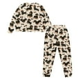 thumbnail image 3 of DISNIMO Womens 2 Piece Pajama Sets Dachshund Print Soft Round Neck Sleepwear with Long Pants Long Sleeve Lounge Set with Pocket, 2XL, 3 of 7