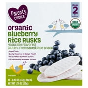 Parents Choice Baby Rice Rusks - Blueberry