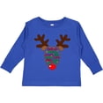 thumbnail image 3 of Inktastic Christmas Reindeer Face with Names and Red Nose Boys or Girls Long Sleeve Toddler T-Shirt, 3 of 5