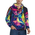 thumbnail image 2 of Sikiie Neon Pop Art Pitbull Men's Hoodie, Essentials Hoodie, Sweatshirt, Pullover Hooded Sweatshirt for Men-3X-Large, 2 of 7