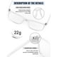 thumbnail image 3 of Gafas cuadradas sobredimensionadas TEAPLMTT que bloquean la luz azul, 3 of 7