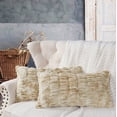 thumbnail image 3 of Home Soft Things Shar Pei Faux Fur Decorative Throw Pillow Covers, Soft Velvety Pillow Cases Cushion Covers, No Pillow Insert, Set of 2, Fungi, 14" x 26", 3 of 6