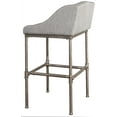 thumbnail image 7 of Hillsdale Furniture Dillon Industrial Silver Metal Upholstered Bar Height Stool, Gray, 7 of 7