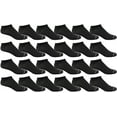 thumbnail image 3 of SOCKS'NBULK 24 Pairs of Low Cut Ankle Socks for Big Kids, Boys Girls, Bulk Pack Sock Size 6-8, 3 of 4