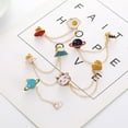 thumbnail image 4 of destyer Cartoon Pattern Brooch Cute Star Cloud Chain Collar Pin Clip Badge Clothes Accessories Type 2, 4 of 7