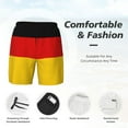 thumbnail image 3 of Men's 2 in 1 Swim Trunks with Compression Liner German Flag Quick Dry Beach Shorts, 3 of 6