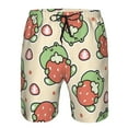 thumbnail image 4 of Disketp Men'S Swim Trunks Hawaiian Breathable Surf Beach Swimsuits Mesh Lining Beach Shorts With Pockets-Frog Hold Strawberry, 4 of 9